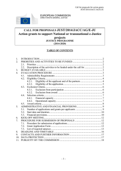 Call for proposals - European Commission - Europa