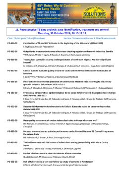 11. Retrospective TB data analysis - 45th World Conference on