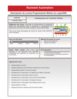 CCN130 Fundamentos de Controles Motion utilizando RSLogix 5000