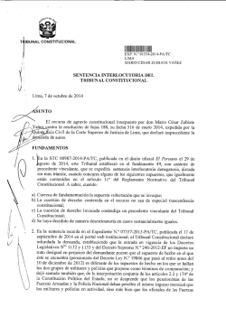 1111111 111111111 l 1111 - Tribunal Constitucional del Per&uacute;
