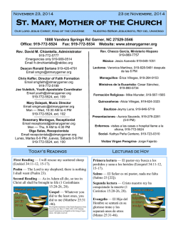 Current Bulletin - St. Mary, Mother of the Church