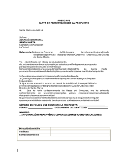 Direcci&oacute;nDomicilio Tel&eacute;fono Correoelectr&oacute;nico ANEXO N&deg;1 CARTA