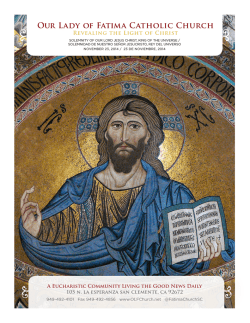 parish information and calendar - Our Lady of Fatima Catholic Church