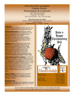 Our Lady of the Assumption Catholic Church Nuestra Se&ntilde;ora de la