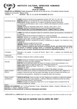 &ldquo;Haz que el car&aacute;cter sea tu estilo de vida&rdquo;. - Instituto Cultural