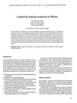 Control de malezas acu&aacute;ticas en M&eacute;xico - Instituto Mexicano de