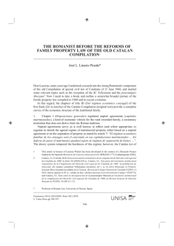 the romanist before the reforms of family property law of the old