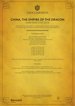 Consult New Year&acute;s Eve Program - Asia Gardens