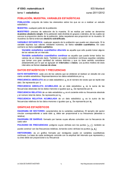 4&ordm; ESO. matem&aacute;ticas B IES Montevil tema 1: estad&iacute;stica - GeoGebra