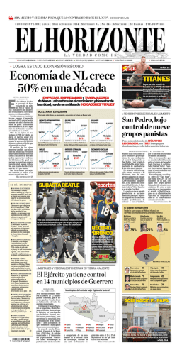 Econom&iacute;a de NL crece 50% en una d&eacute;cada - El Horizonte