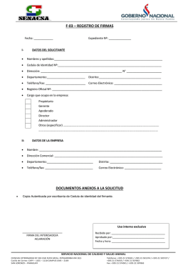F-03 &ndash; REGISTRO DE FIRMAS DOCUMENTOS ANEXOS - Senacsa
