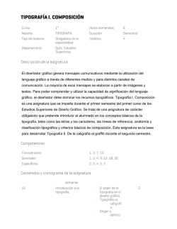 TIPOGRAF&Iacute;A I. COMPOSICI&Oacute;N - Escuela de Arte de Granada