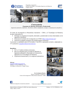 Convocatoria TEC de Monterrey (Descargar)