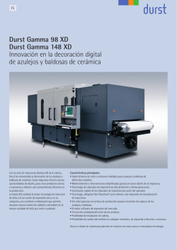 Durst Gamma 98 XD Durst Gamma 148 XD Innovaci&oacute;n en la