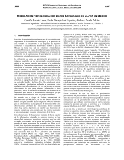 modelaci&oacute;n hidrol&oacute;gica con datos satelitales de lluvia en m&eacute;xico