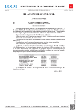 PDF (BOCM-20141105-59 -1 p&aacute;gs -80 Kbs) - Sede Electr&oacute;nica del