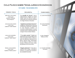 Ciclo F&iacute;lmico sobre Temas Jur&iacute;dico Econ&oacute;micos