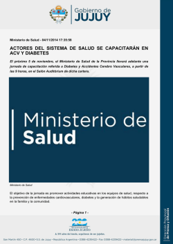 JORNADA DE CAPACITACI&Oacute;N SOBRE ACV Y DIABETES