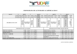 CRONOGRAMA DE ACTIVIDADES ACAD&Eacute;MICAS 2014-I - UDAFF
