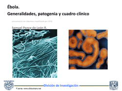 &Eacute;bola Aspectos Cl&iacute;nicos - Facultad de Medicina - UNAM