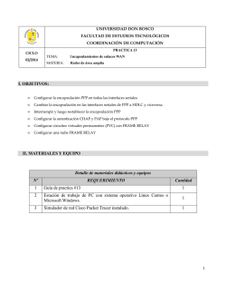 Encapsulamientos de enlaces WAN - Universidad Don Bosco