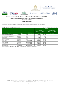 3.1. Reporte diario de precios por menor, Zonal Bel&eacute;n - FHIA