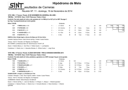 Hip&oacute;dromo de Melo Resultados de Carreras - Revista Invasor