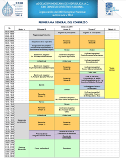 08:45 Registro de participantes Registro d - Asociaci&oacute;n Mexicana