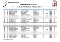 CLASIFICACI&Oacute;N GENERAL