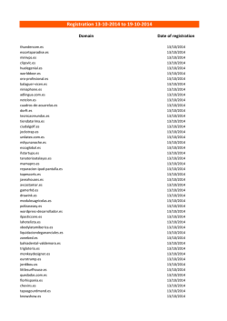 Altas 13.10.2014 al 20.10.2014 - Dominios.es