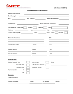 (Confidencial 2010) DEPARTAMENTO DE CR&Eacute;DITO