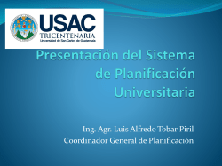 Coordinadora General de Planificaci&oacute;n - Usac