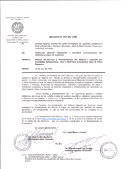 DIRECCI&Oacute;N GENERAL - Sitios USAC