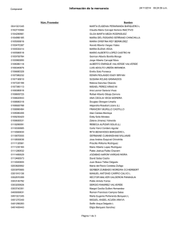 Informaci&oacute;n de la mercanc&iacute;a