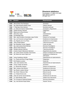 Directorio Telef&oacute;nico de la Direcci&oacute;n General de - DGTIC