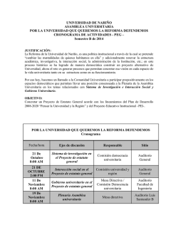 universidad de nari&ntilde;o asamblea universitaria por la universidad que