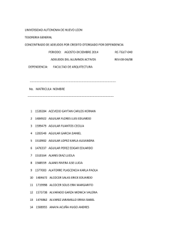 Consulta la Lista. - Facultad de Arquitectura