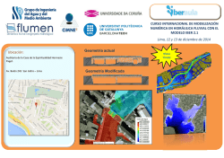 CURSO INTERNACIONAL DE MODELIZACI&Oacute;N - flumen - UPC