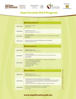 Expo Forestal 2014 Program