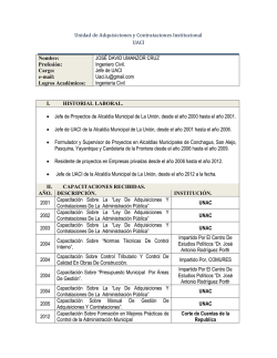 Jefe de UACI - Alcaldia