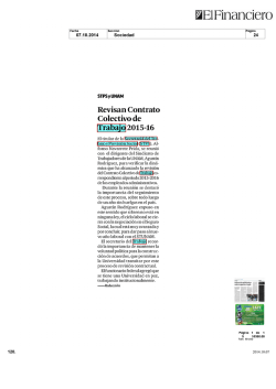 Revisan Contrato Colectivo de Trabajo 2015-16