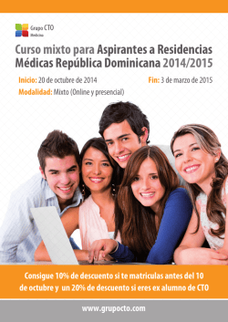 Flyer Curso mixto aspirantes a r medicas RD - Grupo CTO