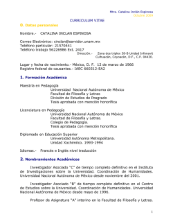 CATALINA INCLAN ESPINOSA Correo Electr&oacute;nico - P&aacute;ginas