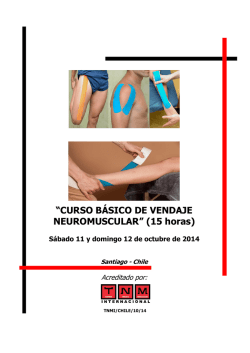 &ldquo;CURSO B&Aacute;SICO DE VENDAJE NEUROMUSCULAR&rdquo; (15 horas)