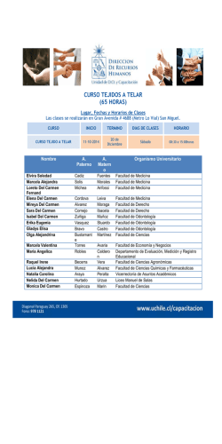 CURSO TEJIDOS A TELAR (65 HORAS)