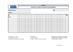 cuadro de turnos auxiliares de enfermeria - Intranet - ESE Carmen