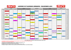 HORARIO ACTIVIDADES DIRIGIDAS NOVIEMBRE 2014 - Altafit