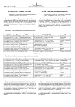 Notificaci&oacute; de resoluci&oacute; sancionadora. Expedient n&uacute;mero SANPER