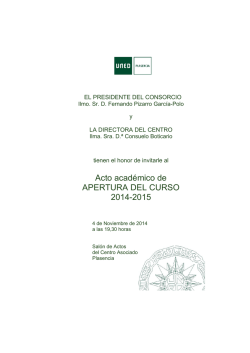 Consulta el programa del acto - UNED