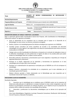 OP 48/2014 Coordinador de Metodolog&iacute;a y Gobernanza 05/11/2014